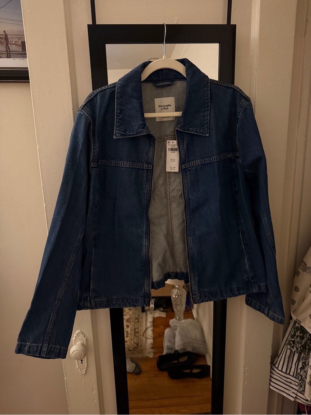 Abercrombie & Fitch Women's Dark Blue Denim Jacket